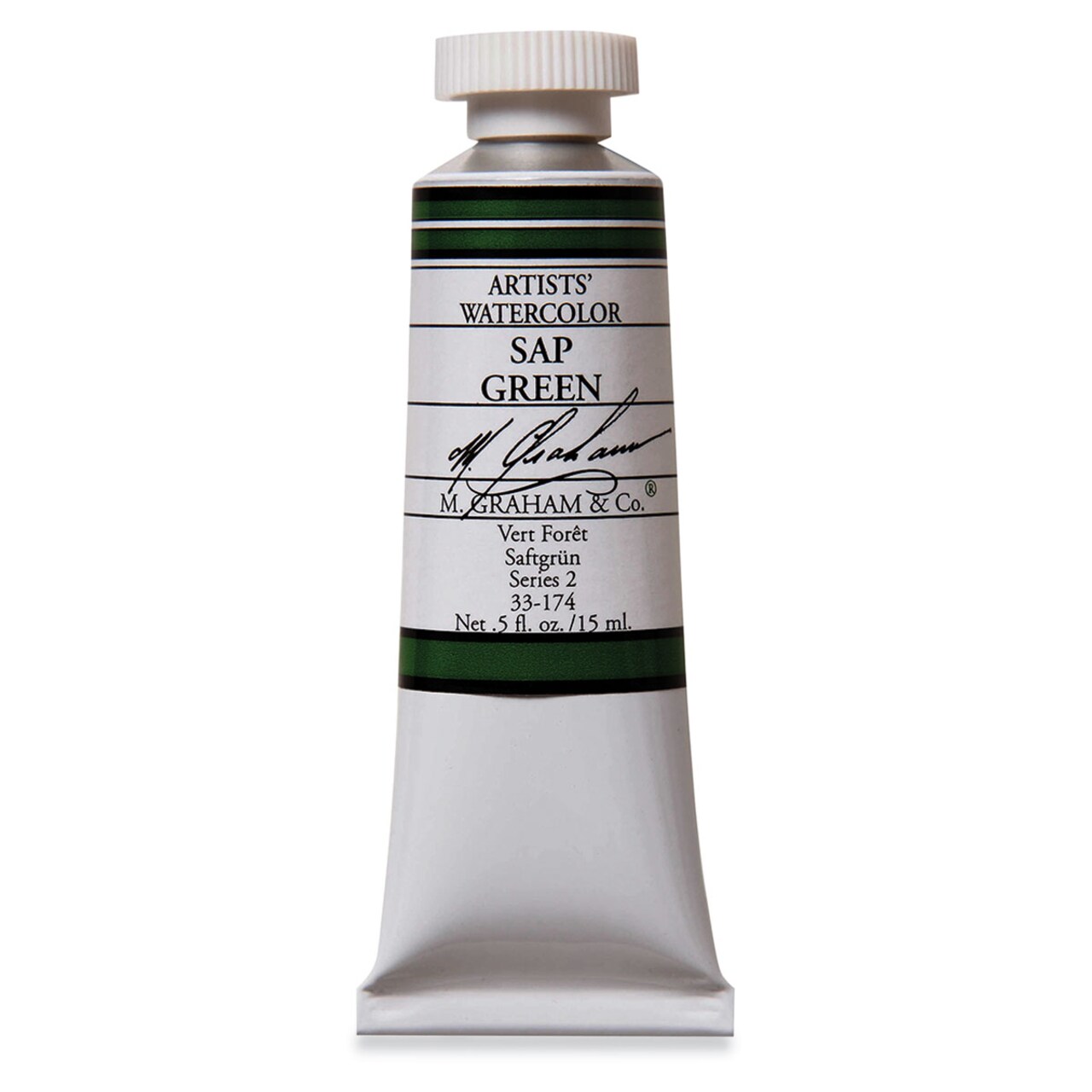 M. Graham Artists' Watercolor - Sap Green Permanent, 15 ml Tube